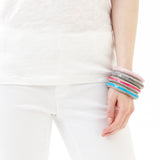 Bright Pink Pebble Bangle - Swaziland