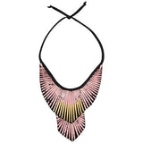 Pink Beaded Collar Necklace - Swaziland